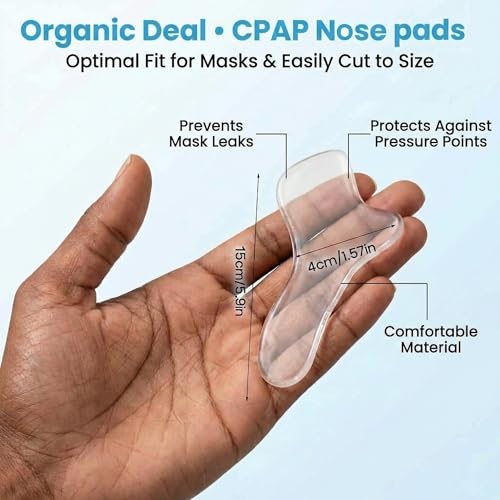 Image of 5 Pack CPAP Nose Pads, Universal Fit Medical Silicone Mask Nose Guard, Trimmable Bridge of Nose Protector for Comfort & Reduced Leaks, CPAP Accessories