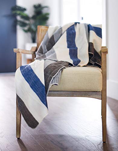 PEARTH BLANKET True Authentic Baby Alpaca Wool Throw Blanket - All Natural Warm