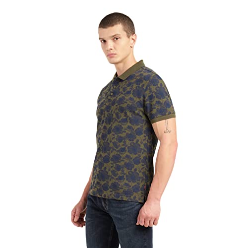 Image of Levi's Men Cotton Regular Fit Printed Polo T-Shirt