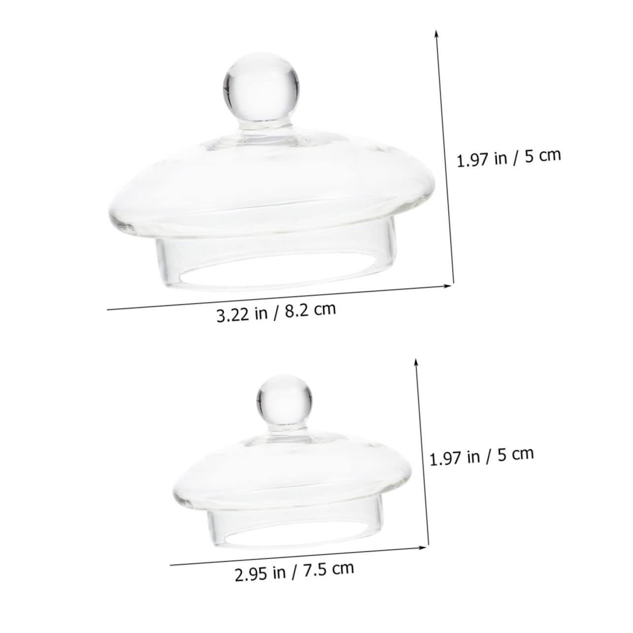 POPETPOP 4 Tapas de Infusores de Té de Vidrio para Tetera de 600ml y 1000ml, Prácticas Filtración Uniforme, Accesorio Adecuado Infusión de Té en Casa