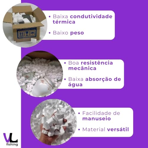 20 Litros - Isopor Cubo Quadrado Enchimento Embalagem Caixa Proteçao Eps