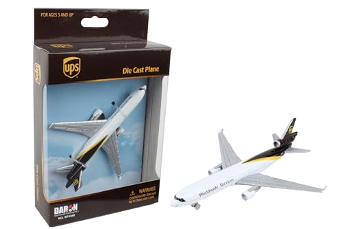 Daron Toy Airplane UPS MD-11 Die-Cast Metal Model Airplane Toy with Plastic Parts for Kids Ages 3+