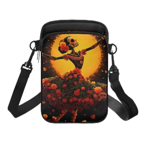 Image of Hawaiian Tribal Small Crossbody Bags for Women Cell Phone Bag Purse, Sea Turtle Zipper Sling Purses Shoulder Bag