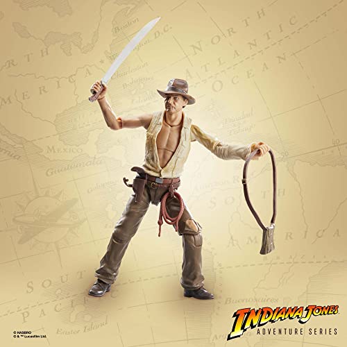 Hasbro Indiana Jones Adventure Series, Action Figure Di Indiana Jones Da 15 Cm Ispirata A Indiana Jones E Il Tempio Maledetto (F6066) - 6