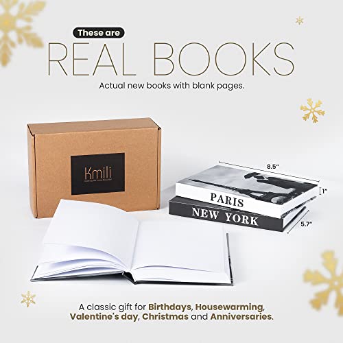 3 Decorative Books For Home Decor With Blank Pages, Coffee Table Books, Black And White Decor, Fake Books, Designer Books Set For Living Room, Bedroom And Office, Faux Books For Decoration By Kmili #TOP3