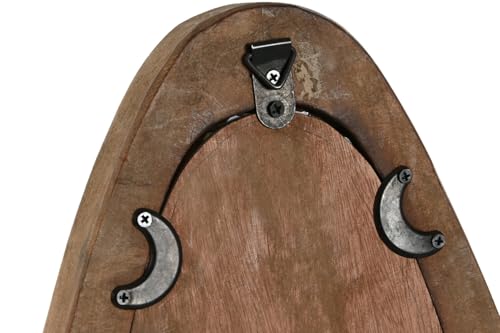 ESPEJO MADERA 24X4X35 BOLAS MARRON