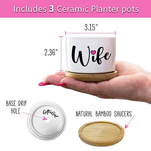 Giftagirl Wife Mothers Day Or Birthday Gifts For Wife From Husband - Pretty Mothers Day, Anniversary Or Birthday Gift, Our Pretty Best Wife Pots, Great For Any Occasion, Arrive Beautifully Gift Boxed #TOP5