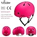 TurboSke Skateboard Helmet, BMX Helmet, Multi-Sport Helmet, Bike Helmet for Kids, Youth, Men, Women (Pink, S/M (20.5