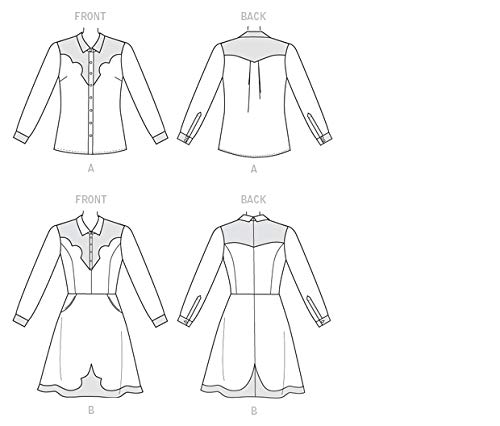 Kwik-Sew Patterns K4133 Misses' Shirt & Dress, (X-Small-X-Large) #TOP3