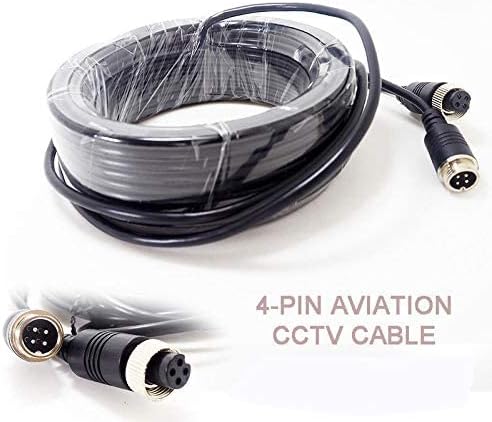 HUACANG 10M 33ft 4 Pin Aviation Extention Cable Waterproof for 4Pin Monitor Truck Van Trailer CCD Reversing Rear View Camera