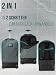 normani Backpacker Reisetaschen-Rucksack mit Trolleyfunktion - Trolley mit Frontloader Funktion und vielen Taschen 60 Liter Farbe Grau/Petrol