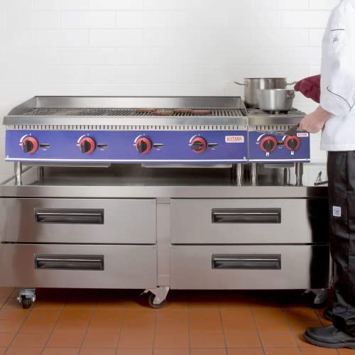 Kitma 4 Drawer Refrigerated Chef Base 76" W Chef Base Refrigerator, Commercial Kitchen Equipment Stand Refrigerator, Holding Temperature 33℉-38℉, 12.1Cu.ft #TOP6