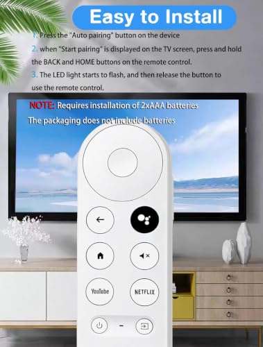 Image of BLACKSHEEP Replacement Voice Remote for Google Chromecast 4k HD Snow TV, Remote Control for G9N9N, GA01920-US, GA01409-US, GA01923-US, GA01919-US