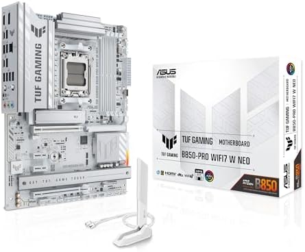 ASUS TUF Gaming B850-PRO WIFI7 W NEO AM5 ATX Motherboard, DDR5, D...