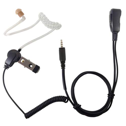 Pryme LMC-1AT-21 Radio Earpiece, 1-Wire Surveillance Lapel Mic, Headset, Compatible with Kenwood ProTalk PKT-23 KHS-33 KHS-34