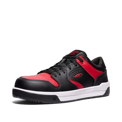 KEEN Utility Men's Overton Low Height Composite Toe Lightweight Durable Work Sneakers, Salsa/Black, 11.5 EE by KEEN Utility - Used condition - US$49.46