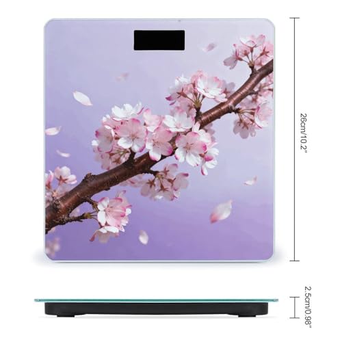 Báscula digital de baño con vidrio templado y pantalla LCD miniatura 2