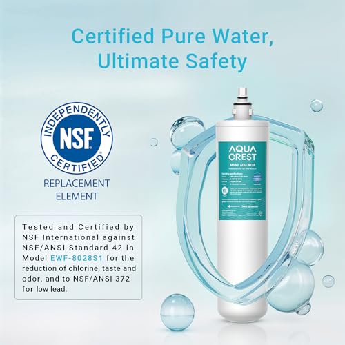 AQUA CREST FQK1R, GXULQR Under Sink Water Filter, Replacement for GE FQK1R, GXULQR, Compatible with GE GXK140TNN and GXULQK systems, NSF/ANSI 42 372, 2K Gallons, Reduces Lead, Chlorine, 2 Pack by AQUA CREST - Image 4