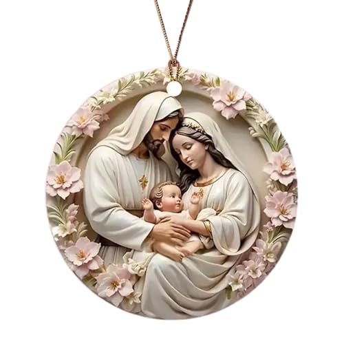 de Navidad para Navidad, acrílico 2D, decoración Religiosa de la Sagrada Familia, de Nacimiento de Jesús, para Mujeres, Hombres, Amigos, vecinos, compañeros de Trabajo, Maestros