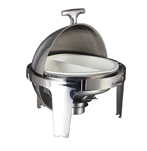 HSBAIS Speisenwärmer Buffetwärmer, Edelstahl Chafing Dish mit Deckel Roll-Laden Warmhaltebehälter Satz w/Kraftstoff für…