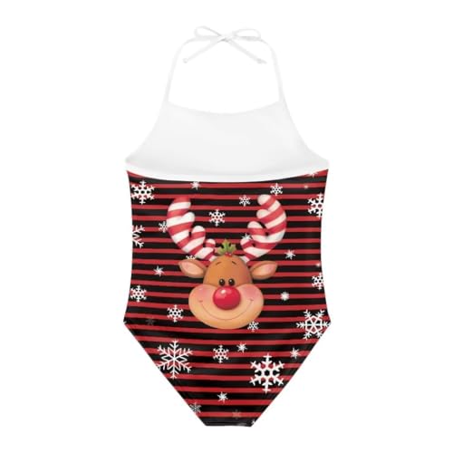 Image of Christmas Kids One-Piece Swimsuits Beach Swimwear Bathing Suit for 3-10 Years Girls