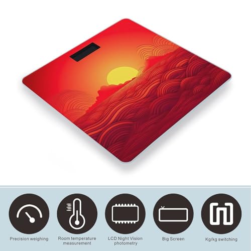 Báscula digital de baño 400 lb con vidrio templado miniatura 3