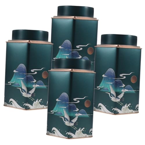 BESTonZON 4pezzi Contenitore Ermetico Per Tè Piccolo Per Conservare Tè Verde e Spezie Da Cucina Design Unisex e Pratico Per Uso Quotidiano Viaggio