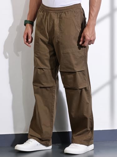 Image of Thomas Scott Men's | Solid | Light Weight | Breathable Fabric | 6 Pockets | Mid Rise | Loose Fit | 100% Cotton | Elasticated | Chino Trouser | Pants