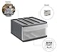 Rotho Systemix Schubladenbox 1 Schub, Kunststoff (PP) BPA-frei, anthrazit/transparent, L (39.5 x 34.0 x 20.3 cm)