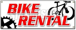 Bike Rental Banner Sign Bicycle Shop Repair Rent Scooter Cycle Helmet Shoes