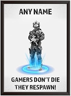 Gaming Posters for Boys Bedrooms - Gamers Don't Die They Respawn - Gaming Prints for Teens Teenagers Bedroom Unframed Games Room