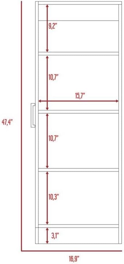 Tuhome Belleria Pantry Engineered Wood Pantries in White
