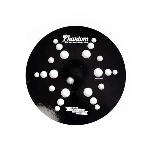 PLADRUBO Trash Splash & Trash Crash Cymbals, 10” / 18”, Durable Alloy Effect Cymbal，Black or...