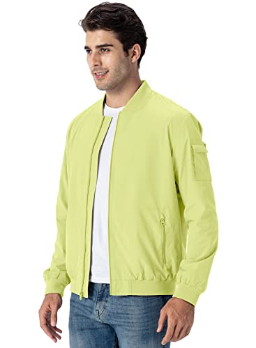 Image of Gopune Men's Windproof Bomber Jacket Lightweight Windbreaker Outdoor Golf Fashion Coat