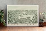 Historic Pictoric Map, 1903 Lake Winnipesaukee, New Hampshire, Vintage Wall Art : 24in x 16in