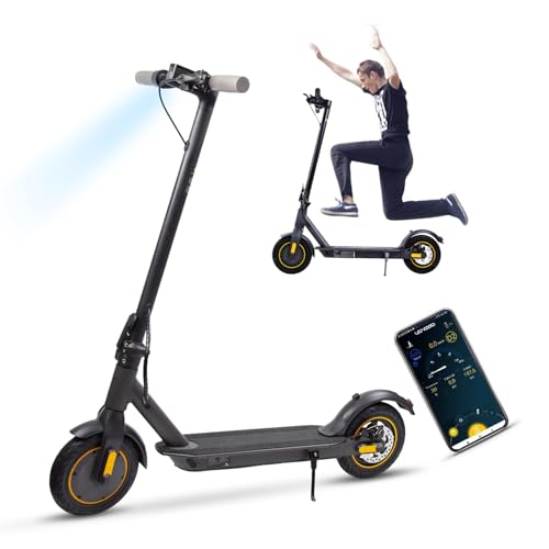 Patinete eléctrico, Potente Motor de 350 W, Alcance de 25 a 30 km, neumáticos macizos de 8,5'/10'', Pantalla LCD, Luces Plegables y portátiles (HR-365)