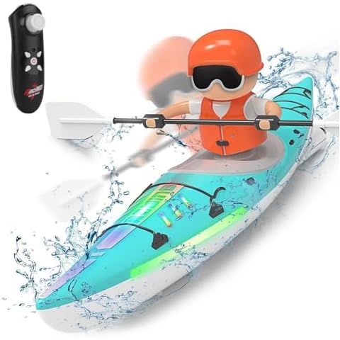 OBEST RC Kayak Boat with LED Lights Cover