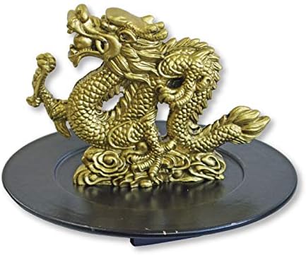 Amazon 神龍 金龍 ｍ ゴールド 竜 龍 ドラゴン 置物 リビング アンティーク 守護神 縁起物 中国 インテリア オブジェ 美術品 床の間 キャンドル キャンドルスタンド オンライン通販