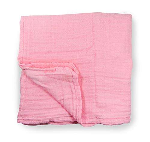 Cute New York Solid Muslin Cotton Blanket (Baby Pink) 47