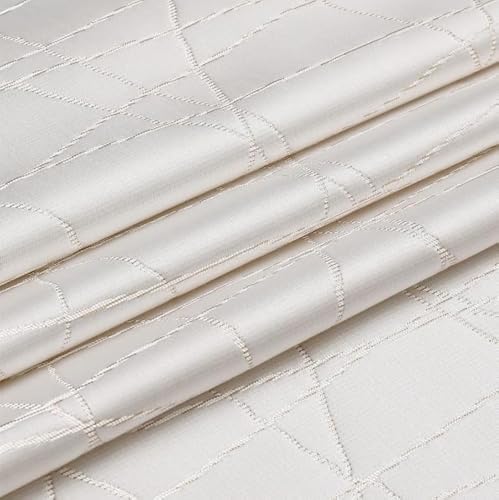 Majestic Giftware Premium Jacquard Cut Fabric Not a Tablecloth Unfinished Edges,38" Wide X 320" Length White Gold Rays Cloth for DIY Table Runners, Upholstery, Pillows & Window Treatments