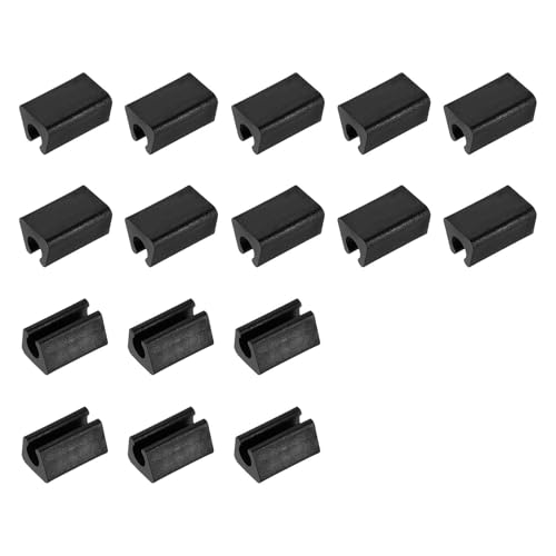 uxcell 16 Pcs Rectangle U Shaped Chair Leg Cover Fit 6-7mm Dia Chair Legs