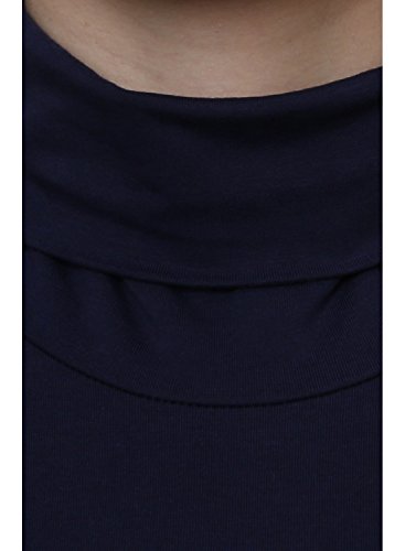 Image of LE BOURGEOIS Women Slim Fit Casual Full Sleeve Highneck /Turtle-Neck Cotton Top
