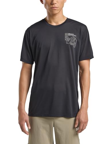 Jack Wolfskin Herren Vonnan Graphic M T-Shirt, Explore Phantom, L EU
