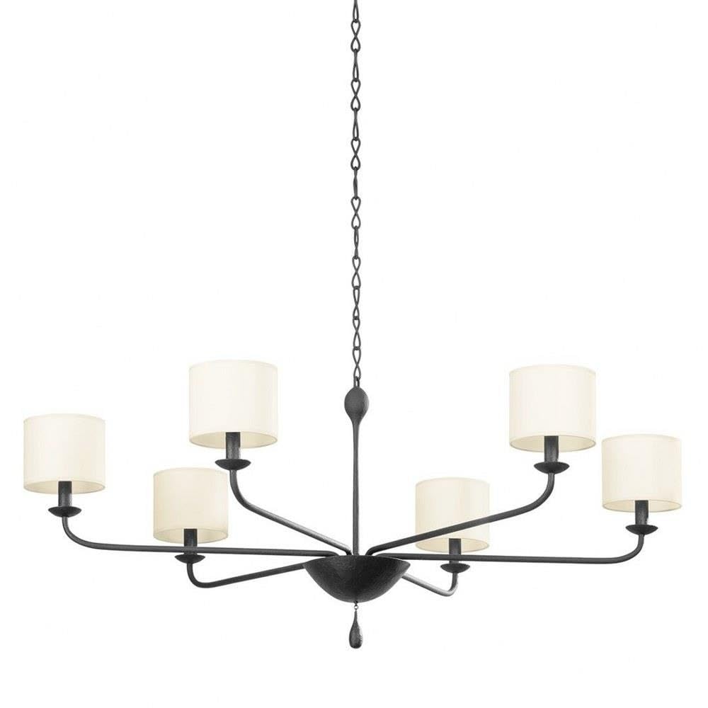 Troy Lighting F9750-BI Osmond - 6 Light Chandelier-23 5 Inches Tall and 37 Inches Wide Finish Color Black
