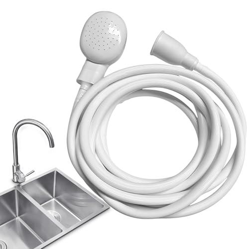 16.4FT/5M Sink Spray Hose,Faucet Sprayer Hose,Sink Hose Attachment for Portable Hand Held Shower Head Sprayer,Shampoo Sprayer Hose for Bathing Baby,Pets,Washing Hair,Rinsing Vegetables
