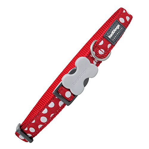 Red Dingo GmbH 9330725034358 Collar Perro Spots, S, Blanco