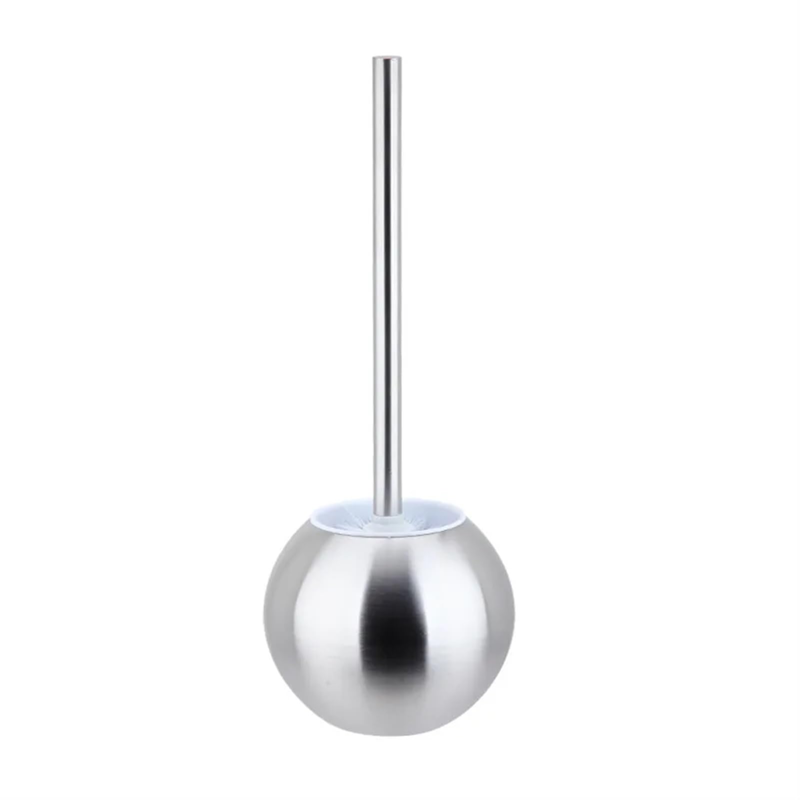 Brosse de toilette en acier inoxydable au design rond et épuré