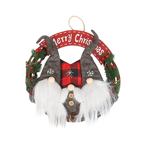 Couronne de Noël en bois rouge pour sublimer votre porte d'entrée festive