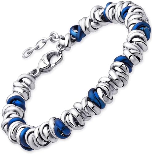 Dada Gioielli - Pulseira feminina com nós entrelaçados em aço. Ideia de presente para mulher, Tamanho único, Aço inoxidável, Sem Pedra Preciosa