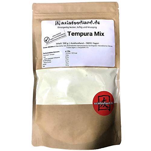 Asiafoodland - Tempura Mix - ohne Palmöl / ohne Geschmacksverstärker - vegan und hochwertig, 1er Pack (1 x 500g)